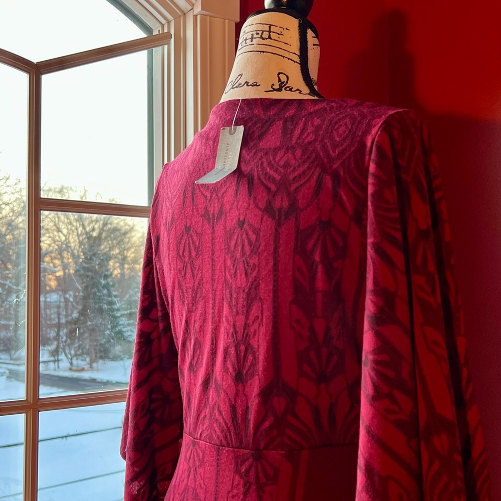 Rare Anthropologie vintage  Akemi + Kin red Isolde knit dress, NWT. Petite Med. - Picture 7 of 16